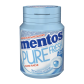 MENTOS PURE FRESH CHEWING GUM SANS SUCRES CŒUR MENTHE DOUCE MENTOS BOITE PLASTIQUE 60G /6