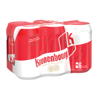 BIERE BLONDE KRONENBOURG 4,2° CANETTE SLIM 33 CL PACK 6