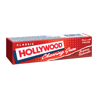 HOLLYWOOD CHEWING GUM SANS SUCRES CLASSIC FRAISE HOLLYWOOD ETUI 31G/20