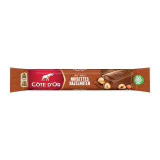 CHOCOLAT LAIT NOISETTE ENTIÈRE CÔTE D'OR BARRE 45G /32