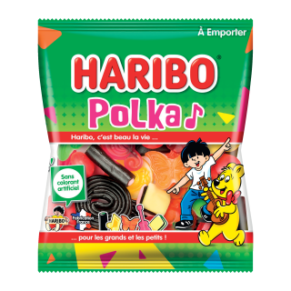 BONBON POLKA HARIBO SACHET 120G/30 