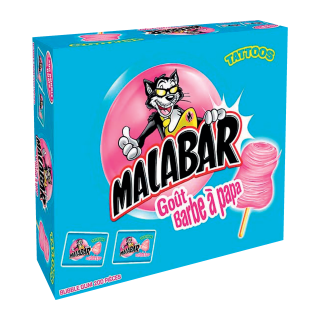 BONBON BARBE A PAPA MALABAR BOITE CARTON/200