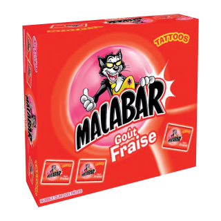 BONBON FRAISE MALABAR BOITE CARTON /200