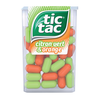 TIC TAC  ORANGE ET CITRON VERT TIC TAC ETUI 18G /24