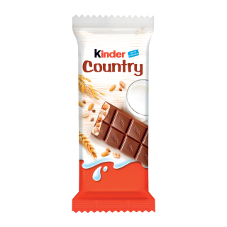 KINDER COUNTRY BARRES CHOCOLATÉS CÉRÉALES ET CHOCOLAT AU LAIT KINDER ETUI 23,5G /40