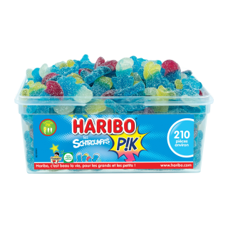 BONBON GELIFIES SCHTROUMPFS PIK HARIBO TUBO 210 PIECES/1