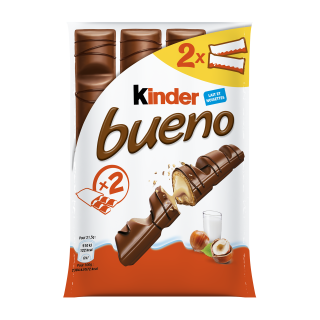 KINDER BUENO BARRES CHOCOLATÉS LAIT NOISETTES KINDER ETUI 78G /40