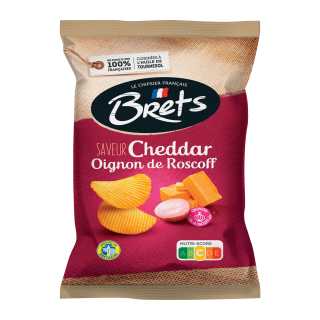 CHIPS CHEDDAR OIGNONS BRETS SACHET 125G  / 10