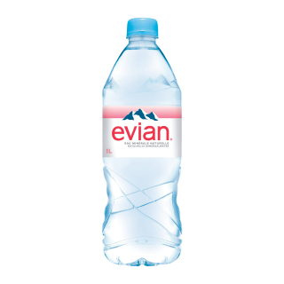 EAU MINERALE NATURELLE PLATE EVIAN BOUTEILLE RPET 1 L / 12