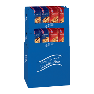 BISCUITS GAUFRETTES 20 DESIREE 20 NOBLESSE HANS FREITAG DISPLAY 1/4 DE PALETTE SACHET 400 G / 40