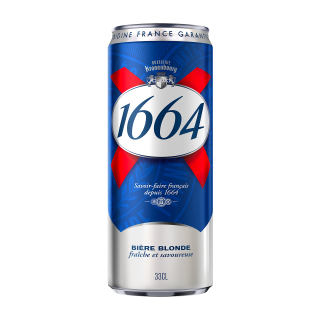 BIERE BLONDE 1664 5,5° CANETTE SLIM 33 CL PACK 6