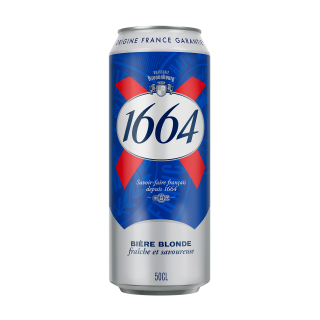 BIERE BLONDE 1664 5,5° CANETTE 50 CL PACK 4 / 6