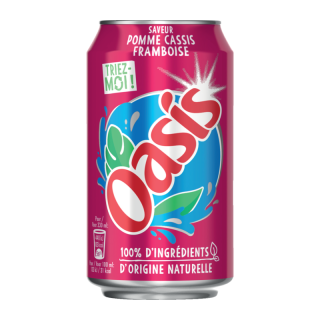 OASIS POMME CASSIS FRAMBOISE - CANETTE FAT 33 CL /24