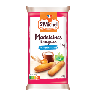 MADELEINES LONGUES NATURE ST MICHEL SACHET 80 G / 20