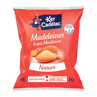 MADELEINES EXTRA MOELLEUSES KER CADELAC BARQUETTE 84 G / 24