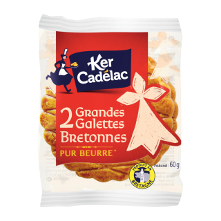 GRANDE GALETTE PUR BEURRE KER CADELAC SACHET 60 G / 80