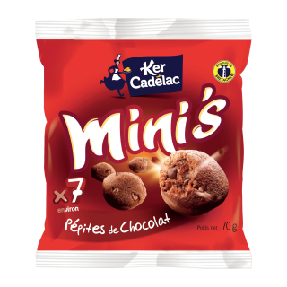 MINI'S PÉPITES DE CHOCOLAT KER CADELAC SACHET 70 G / 24