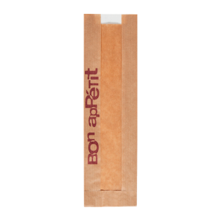 SACS SANDWICHS-KRAFT BRUN+FENETRE PP-100/27,5+27,5x340MM-1CL-CARTON 2000 SACS (2x1000 sacs)