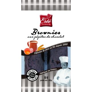 BROWNIES AUX PÉPITES DE CHOCOLAT ET ŒUFS FRAIS ERTE SACHET 80 G / 30