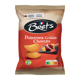 CHIPS POIVRONS GRILLES CHORIZO BRETS SACHET 125G / 10