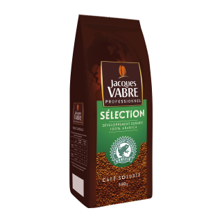 CAFE SOLUBLE AUTHENTIQUE 100% ARABICA JACQUES VABRE 500G /8