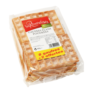 GAUFRES MOLLES POUDREES LES RENARDISES 8 + 2 OFFERTES SACHET 400 G / 16