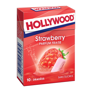 HOLLYWOOD FRESH CHEWING GUM SANS SUCRES FRAISE HOLLYWOOD ETUI 14G /20