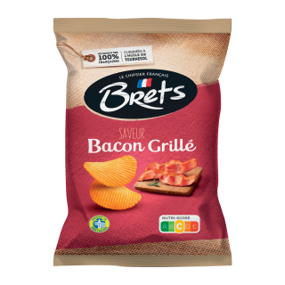 CHIPS BACON GRILLE BRETS SACHET 125G / 10