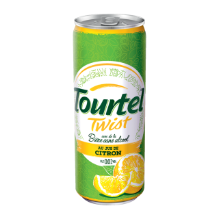 BIERE SANS ALCOOL TOURTEL TWIST CITRON CANETTE SLIM 33 CL / 12