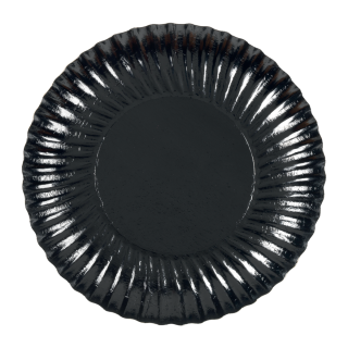  ASSIETTE  RONDE CARTON NOIR 9.7 CM