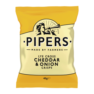 PIPERS CHEDDAR & ONION 40G/24