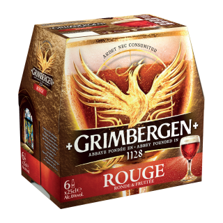 BIERE ROUGE GRIMBERGEN 6° BOUTEILLE VERRE PERDU 25 CL PACK 6