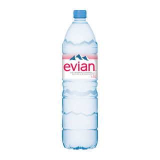 EAU MINERALE NATURELLE PLATE EVIAN BOUTEILLE RPET 1,5 L / 6