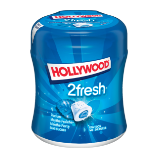 HOLLYWOOD ICE FRESH CHEWING GUM SANS SUCRES MENTHE FORTE HOLLYWOOD BOITE PLASTIQUE 88G /6