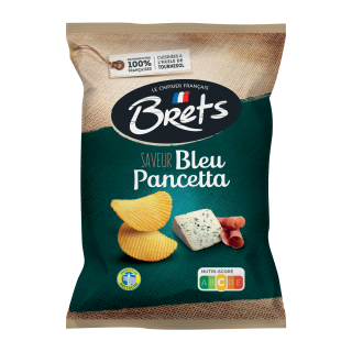 CHIPS BLEU PANCETTA BRETS SACHET 125G / 10