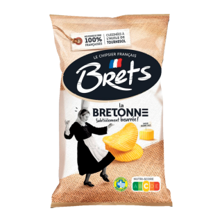 CHIPS BEURRE SALE BRETS SACHET 125G / 10