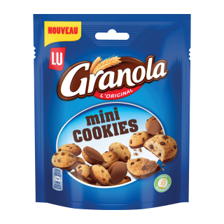 GRANOLA MINI COOKIES NAPPÉS CHOCOLAT LU SACHET 110G /8