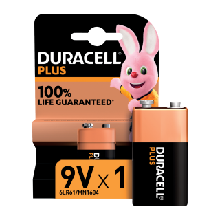 PILE DURACELL 9V PLUS 100% BLISTER DE 1 / 10