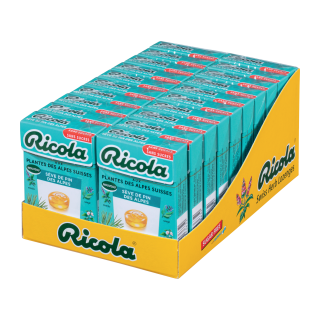 BONBONS SANS SUCRES SEVE DE PIN RICOLA BOITE 50G/20