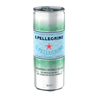 S.PELLEGRINO EAU MINÉRALE NATURELLE GAZEUSE CANETTE SLIM 33 CL 