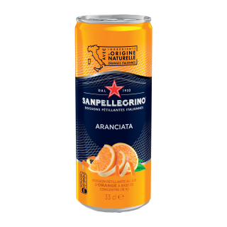 SANPELLEGRINO BOISSON GAZEUSE AROMATISÉE ARANCIATA CANETTE SLIM 33 CL 