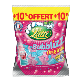 BONBON BUBBLIZZ 10% GRATUIT LUTTI SACHET 110G /12