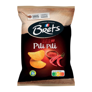 CHIPS  PILI PILI BRETS SACHET 125G / 10