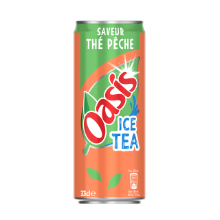 Thé glacé Oasis Ice Tea Saveur Pêche - Slim can 33 CL / 12 