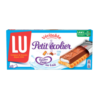 PETIT ECOLIER TENDRE CŒUR  CHOCOLAT AU LAIT LU BOITE CARTON 120G /12