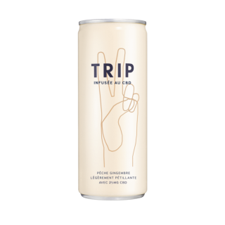 TRIP BOISSON CBD PECHE GINGEMBRE- CANETTE SLIM 25 CL / 12