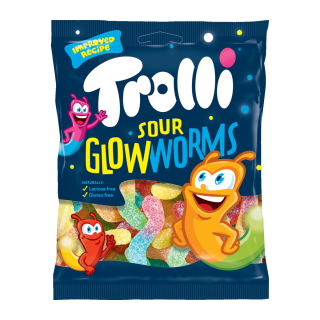 TROLLI GELI SOUR GLOWWORMS SCHT 100G/24