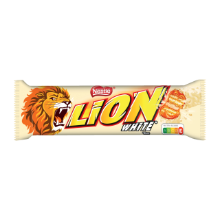 LION WHITE CARAMEL ENROBAGE BLANC LION BARRE 42G /24