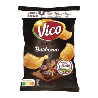 CHIPS LISSES BARBECUE VICO SACHET 125G/12