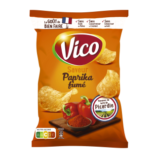 CHIPS LISSES PAPRIKA FUME VICO SACHET 125G/12